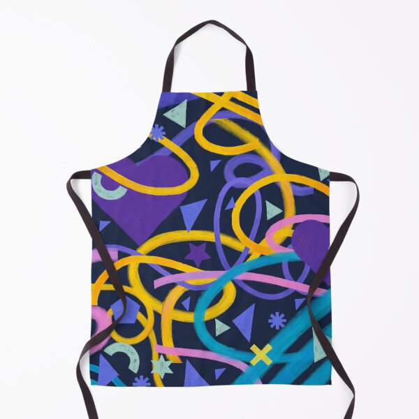 Item preview, Geometric explosion, illustration of figures and multicolored shapes with paint stroke effects designed and sold by Malogue.