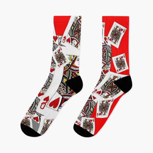Item preview, CASINO RED QUEEN OF HEARTS PATTERN GREY-RED ART designed and sold by sharlesart.