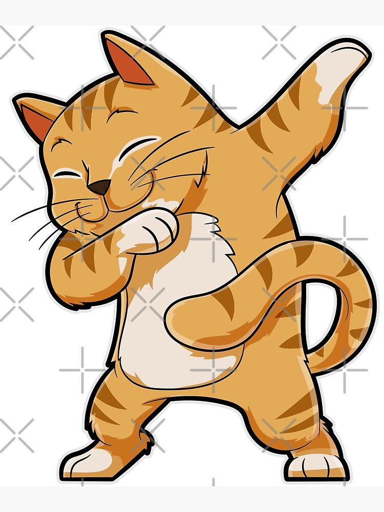 Carte De Vœux Dabbing Chat Chemise Drole Chats Meme Kitty Chaton Dab Chat Amoureux Cadeaux T Shirt Par Liquegifts Redbubble