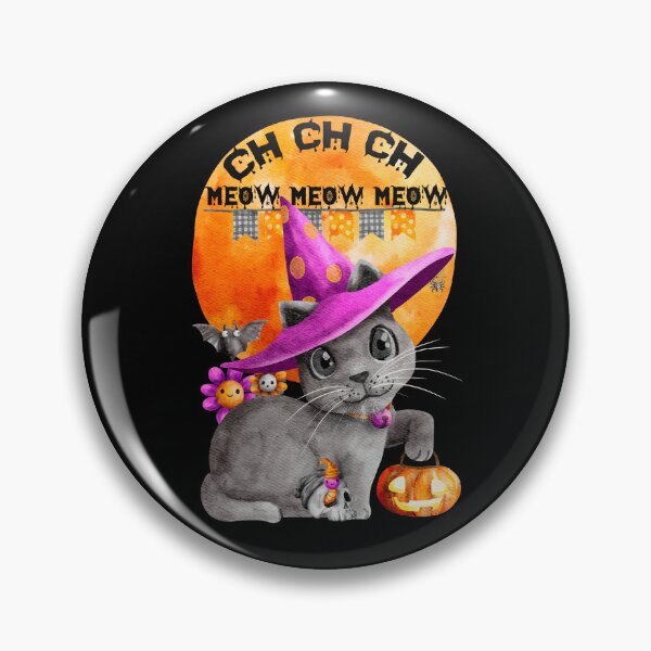 Item preview, Ch Ch Ch Meow Meow Meow Cat Halloween Horror designed and sold by Gothic Fantasy.