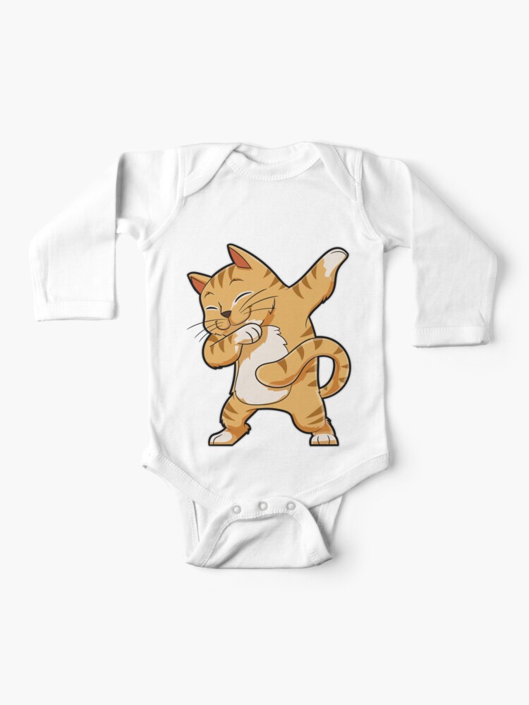 Dabbing Cat Shirt Funny Cats Meme Kitty Kitten Dab Cat Lover Gifts T Shirt Baby One Piece By Liquegifts Redbubble