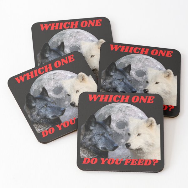 Item preview, TWO WOLF WHICH ONE DO YOU FEED? designed and sold by Diseno-Devino.