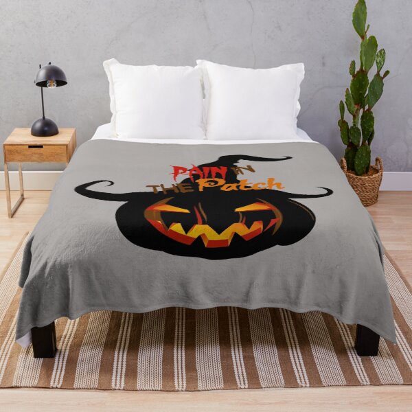 Item preview, Creepy Halloween Jack-o-lantern: Pain in the PATCH designed and sold by PawsitiveMum.