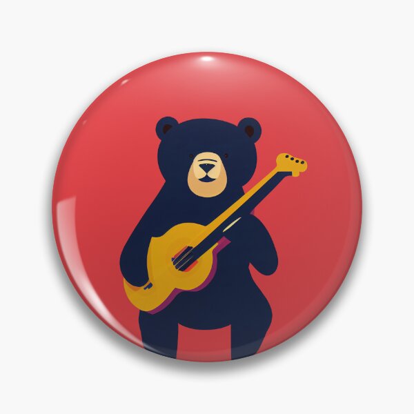 Item preview, Bear Playing a Guitar designed and sold by ThePurpleMelon.
