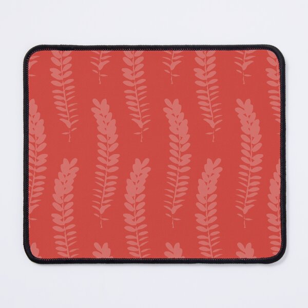 Item preview, Delicate and elegant ferns in a simple repeating pattern - tangerine orange monochromatic designed and sold by FrancesPoff.