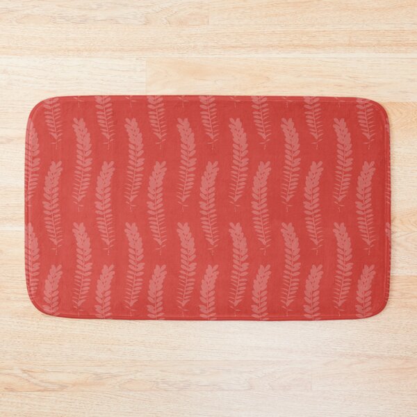 Item preview, Delicate and elegant ferns in a simple repeating pattern - tangerine orange monochromatic designed and sold by FrancesPoff.
