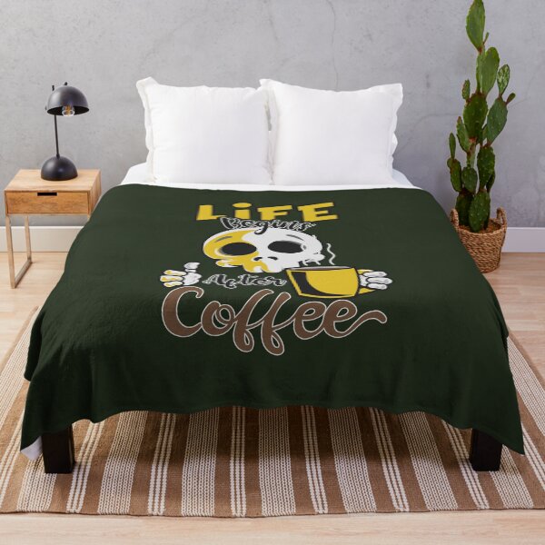 Item preview, Life Begins After Coffee Halloween Spooky Cute Grim Reaper Coffee lover designed and sold by SpecAli.