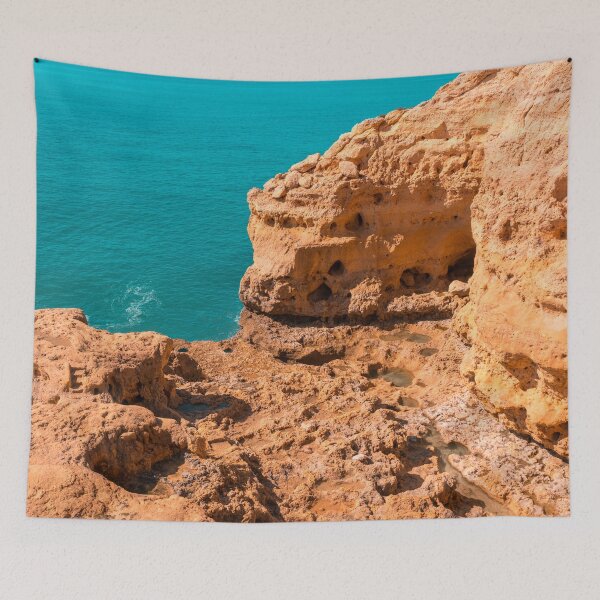 Item preview, Rough Beauty - Carvoeiro Cliffs and the Ocean in Algarve Portugal designed and sold by Georgia Mizuleva.