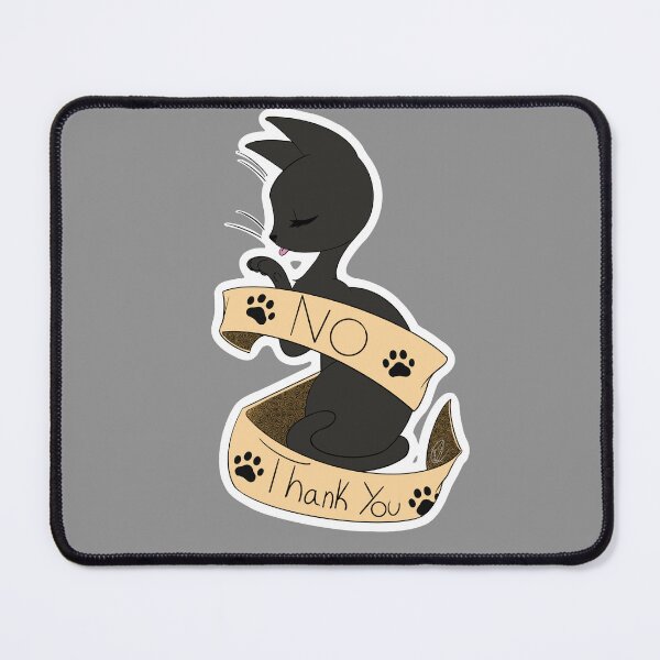 Item preview, No Thank You Black Cat designed and sold by GrinningGinger.