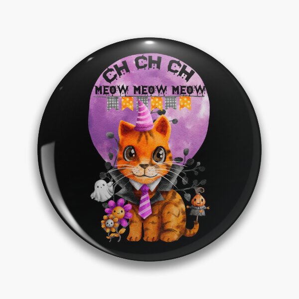 Item preview,  Ch Ch Ch Meow Meow Meow Cat Halloween Horror designed and sold by Gothic Fantasy.