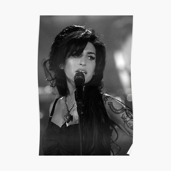 Black And White Amy Poster Poster