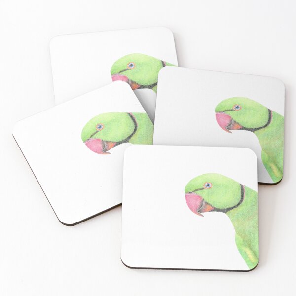 Item preview, Indian ringneck parrot designed and sold by ArtbyLeanneWB.