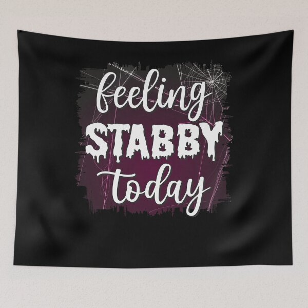 Item preview, Feeling Stabby Today Spider Web Halloween designed and sold by zegeburdau.