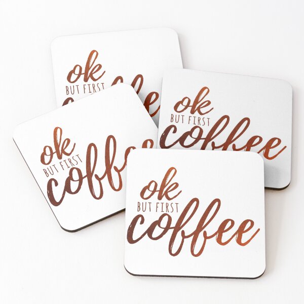 Item preview, OK, But First COFFEE (colorful) #trending #stickers #coffee designed and sold by cadinera.