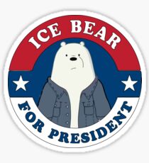 ICE BEAR FOR PRESIDENT Sticker