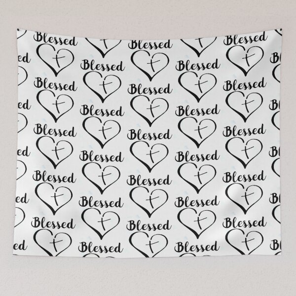Item preview, Blessed Heart with Cross  designed and sold by Rowena Jones.