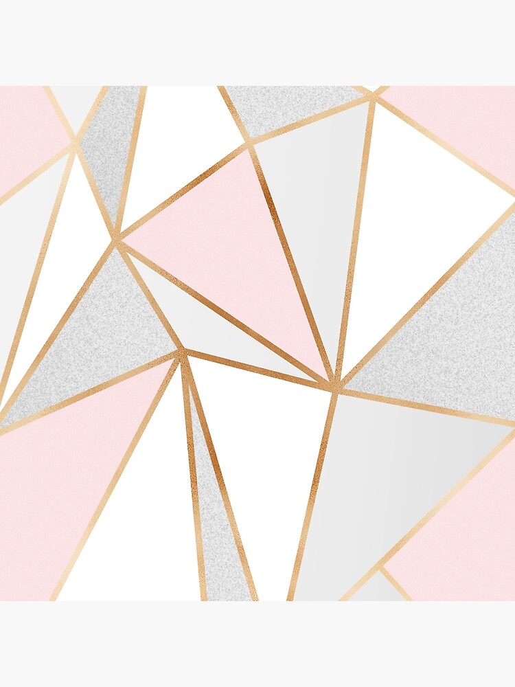 Pink, Grey & Gold Geo by Blue-Banana
