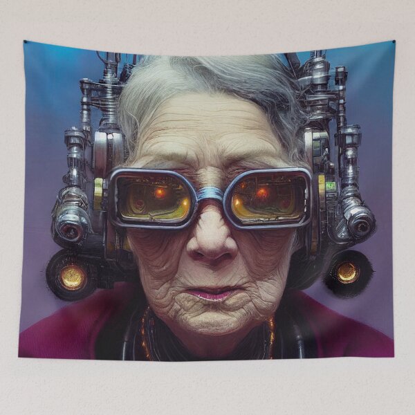 Item preview, Cyberpunk Grandma #4 designed and sold by Cyberpunk Grandma.