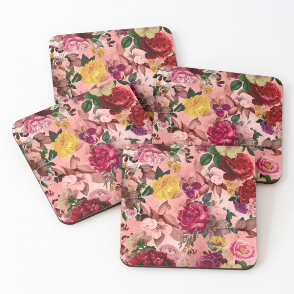 Item preview, Elegant flowers and roses heaven, floral illustration, botanical pattern, plants pattern, blush rose pink exotic floral garden designed and sold by ZeinabTaha.