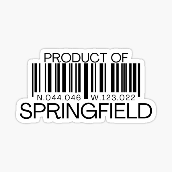 "Springfield Oregon Barcode with Latitude and Longitude Coordinates