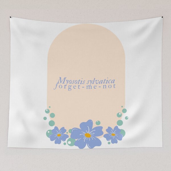 Item preview, myosotis sylvatica forget me not designed and sold by cottagecorococo.