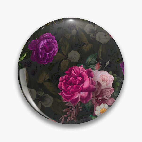 Artikelvorschau, Eleganter Blumen- und Rosenhimmel, Blumenillustration, botanisches Muster, Pflanzenmuster, schwarzer exotischer Blumengarten entworfen und verkauft von ZeinabTaha.