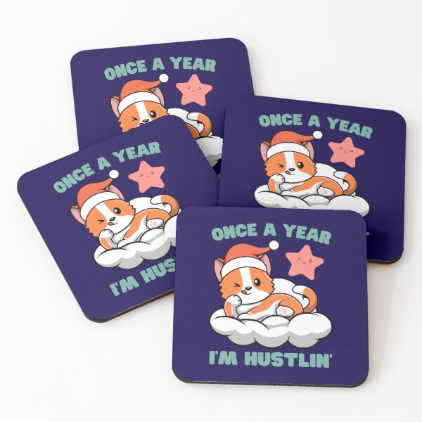 Item preview, Once a Year I'm Hustlin': Cat Loves Christmas designed and sold by Keep Smiling.