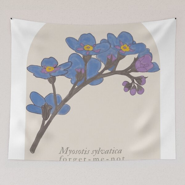 Item preview, myosotis sylvatica forget me not designed and sold by cottagecorococo.