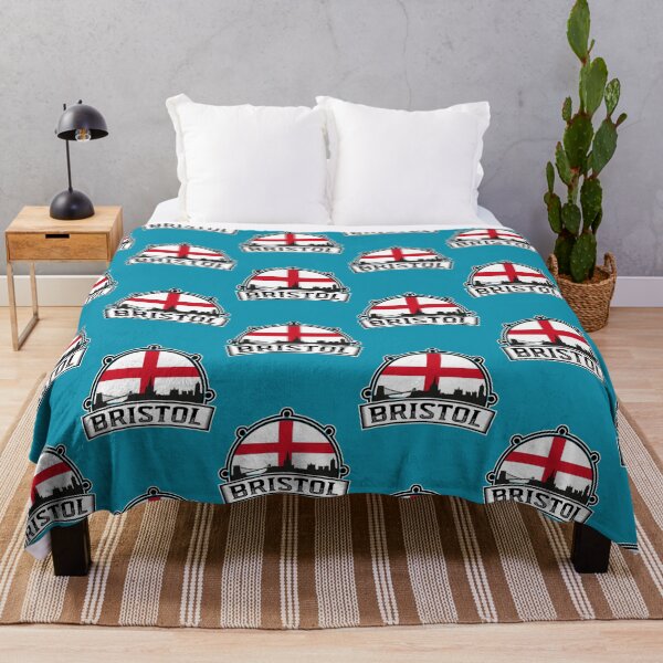 Item preview, Bristol England skyline travel souvenir England flag   designed and sold by IsWhatIGot.