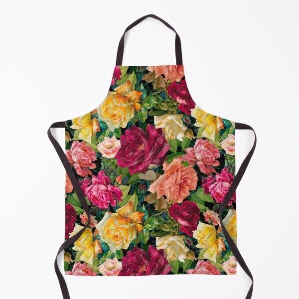 Artikelvorschau, Stilvoller Blumen- und Rosenhimmel, Blumenillustration, botanisches Muster, Pflanzenmuster, schwarzer exotischer Blumengarten entworfen und verkauft von ZeinabTaha.