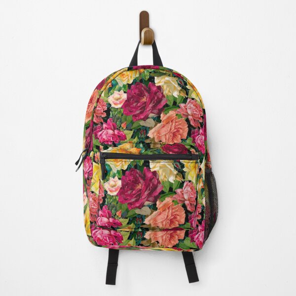 Artikelvorschau, Stilvoller Blumen- und Rosenhimmel, Blumenillustration, botanisches Muster, Pflanzenmuster, schwarzer exotischer Blumengarten entworfen und verkauft von ZeinabTaha.
