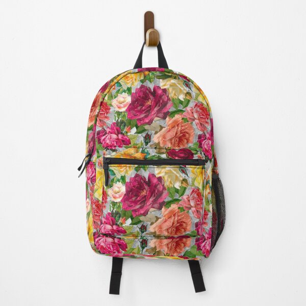 Artikelvorschau, Stilvoller Blumen- und Rosenhimmel, Blumenillustration, botanisches Muster, Pflanzenmuster, grauer exotischer Blumengarten entworfen und verkauft von ZeinabTaha.
