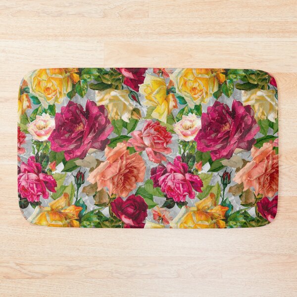 Item preview, Stylish flowers and roses heaven, floral illustration, botanical pattern, plants pattern, grey exotic floral garden designed and sold by ZeinabTaha.