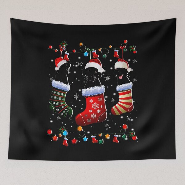 Item preview, Black Lab Labrador Christmas Socks Funny Xmas Pajama Dog Tee Gift Love designed and sold by BargerStore.