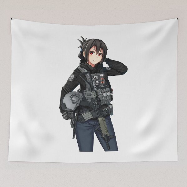 Aperçu de l'œuvre Retro Great Military Art Fans Anime Cute Gun Special War Ultimate Secret créée et vendue par MollySpielvogel.