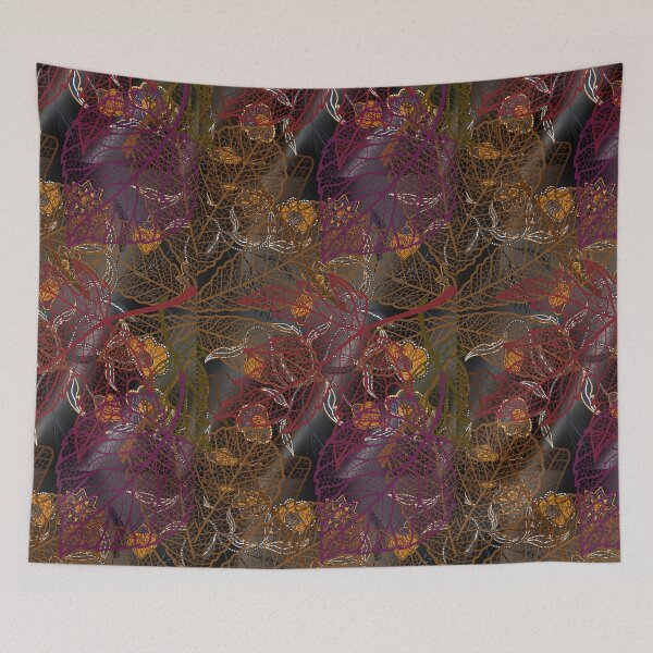 Item preview, Autumn Equinox - Autumn Foliage Black Satin Impression designed and sold by ttsayt1earth.