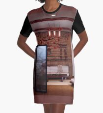 Japanese Home Interior Graphic T-Shirt Dress