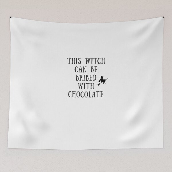Item preview, This Witch Can Be Bribed With Chocholate Halloween Special designed and sold by TextyQuotes.