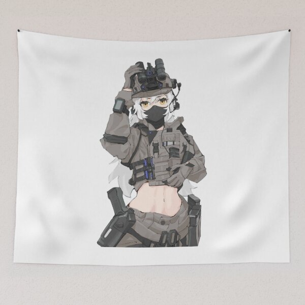 Item preview, Retro Military Art Fans Anime Cute Gun Where The Best Best Girls Boys designed and sold by MollySpielvogel.
