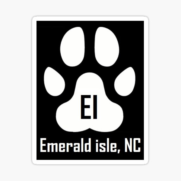 Dog Paw (Emerald Isle, NC) Sticker
