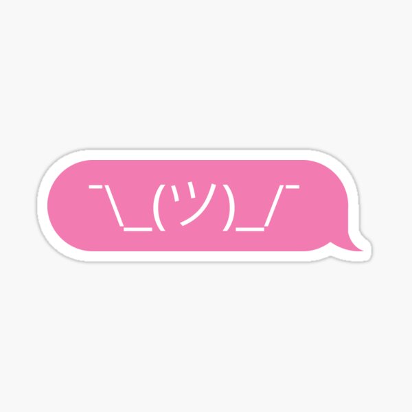 Item preview, Shrug Emoji Pink Text Bubble designed and sold by OldDannyBrown.