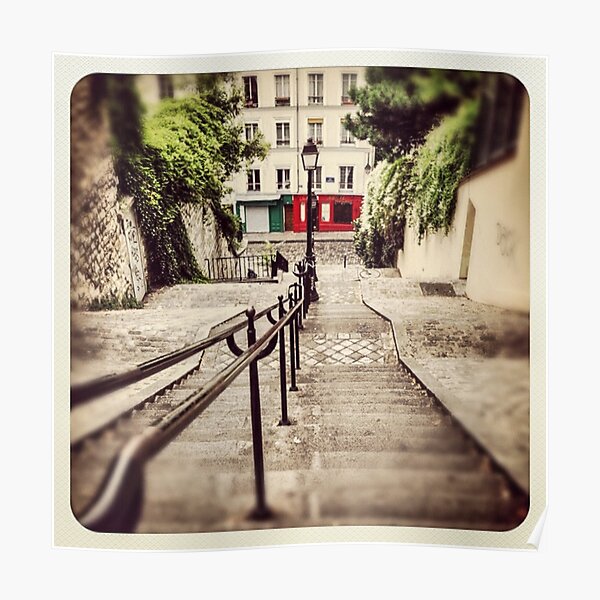 Steps at Montmartre, Paris Poster