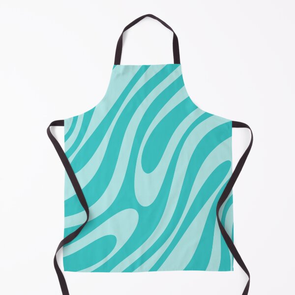 Item preview, Wavy Loops Retro Abstract Pattern in Turquoise Aqua Teal designed and sold by kierkegaard.