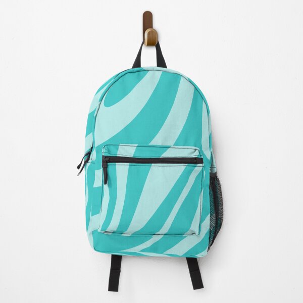 Item preview, Wavy Loops Retro Abstract Pattern in Turquoise Aqua Teal designed and sold by kierkegaard.