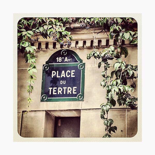 Artikelvorschau, Place du Tertre Straßenschild Paris entworfen und verkauft von SofiaAlves.