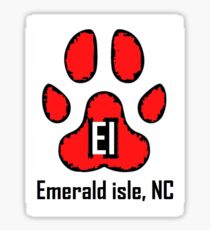 Dog Paw (Emerald Isle, NC) Sticker