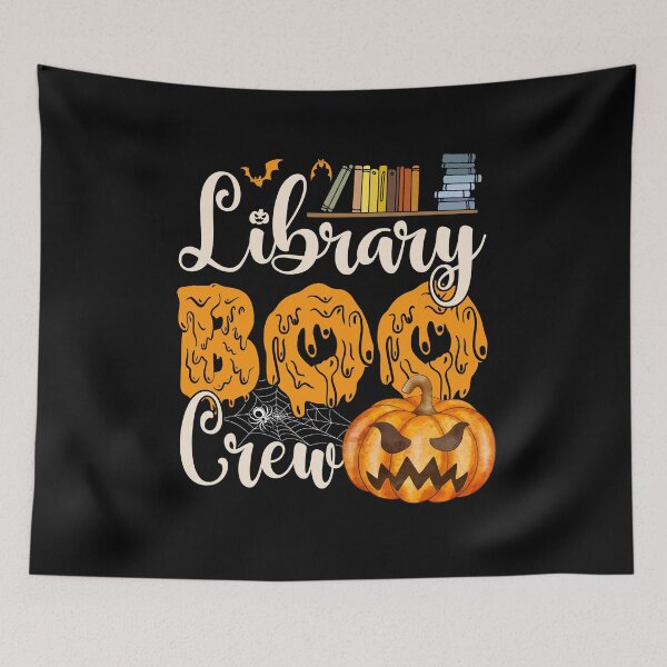 Item preview, Funny Retro Pumpkin Halloween Library Boo Crew designed and sold by oswaldcoccoh.