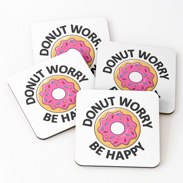Item preview, Donut Worry Be Happy Funny Doughnut designed and sold by Earthshaker-art.