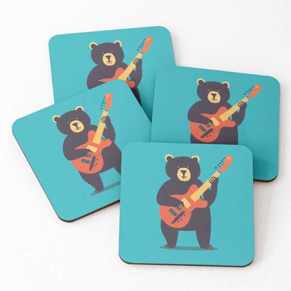 Item preview, Bear Playing Guitar Print designed and sold by ThePurpleMelon.