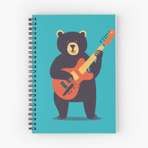Item preview, Bear Playing Guitar Print designed and sold by ThePurpleMelon.